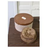 VINTAGE MINK PILLBOX HAT W/ BOX