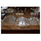 (3) UNMARKED GLASS BAKING DISHES