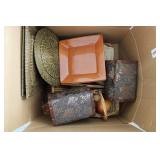 ASSORTED DECOR- BOXES, FRUIT, BIRDHOUSE & MORE