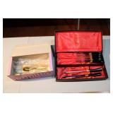 SHEFFIELD STAINLESS 8PC STEAK KNIFE SET & FLATWARE