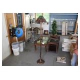 LEAD GLASS DRAGONFLY FLOOR LAMP