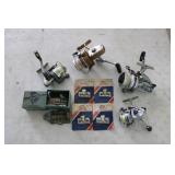 BOX OF VINTAGE SPINNING REELS