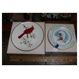 TWO AVON DECORATIVE PLATES
