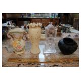 VASES & CRYSTAL GLASS CLOCK