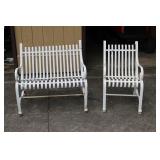 METAL OUTDOOR CHAIR AND BENCH