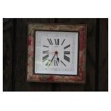 FRABUR BATTERY OP. CLOCK MADE IN ITALY 11 1/4' SQ.