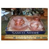 FLAT OF PINK DEPRESSION GLASS