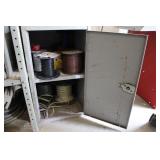 SHOP CABINET W/ ASSORTMENT OF WIRE