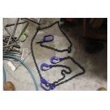 LIFTING CHAIN W/ HOOKS 11' 5' LENGTH GRADE 10 9/32