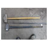 (2) SLEDGE HAMMERS & BREAKER BAR