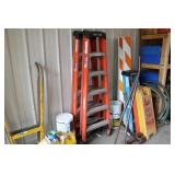 (2) WERNER 6' FIBERGLASS A FRAME LADDERS