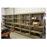 (5) METAL SHELVES
