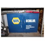 NAPA SHOP CABINET W/ AUTOMOTIVE CONTENTS