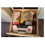 DRAWER OF KITCHEN ITEMS INCL. CABELAS VAC SEALER
