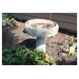 CONCRETE BIRD BATH - 24" TALL