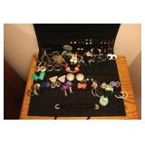 (2) JEWELRY ORGANIZERS W/ ASSORTED JEWELRY