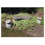 CONCRETE PLANTERS & BENCH