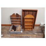 SPOON COLLECTION & (3) WOODEN SPOON DISPLAYS