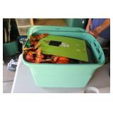 TOTE OF FALL DECORATIONS