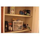 CONTENTS BATHROOM CLOSET INCL. BISSEL STEAM CLEANR