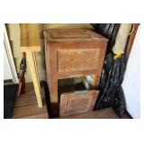 ANTIQUE ICE CHEST 22 1/2" X 16" X 42"