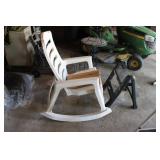 PLASTIC ROCKING CHAIR, STEP STOOL & SHELF IN BOX