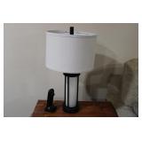 PAIR OF MODERN LAMPS W/ USB PORTS 24" TALL