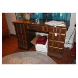 WOODEN DESK - 48" W X 20" D X 29 1/2" T