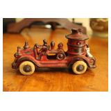 VINTAGE CAST IRON TOY FIRE TRUCK - 5"