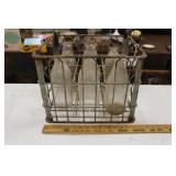 WILBER FARMS MILK CARRIER W/ MILK BOTTLES