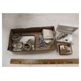 ASSORTED JEWELRY INCL. REMINGTON & SILVER QUARTER