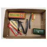 VINTAGE STRAIGHT RAZORS & SHARPENING STONE