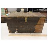 ANTIQUE WOODEN TOOLBOX