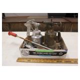 BRASS BLOW TORCH, PAINT GUN & MORE
