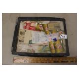 SHADOWBOX W/ ADVERTISING ITEMS & COLLECTIBLES