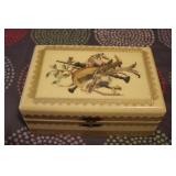 SMALL JEWELRY BOX W/ JEWELRY