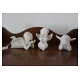 (3) CERAMIC CHERUBS SIGNED 'VIGOR'