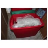 TOTE OF CHRISTMAS DECORATIONS