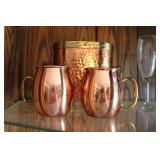 COPPER MULE MUGS & WINE CHILLER BUCKET