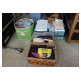(4) BINS OF SEWING & CRAFT ITEMS