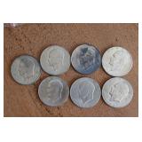 (7) ASSORTED EISENHOWER DOLLARS