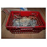 CRATE OF PEG BOARD HANGERS