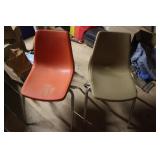 (2) PLASTIC & METAL CHAIRS