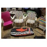 (4) BEACH CHAIRS & BOOGIE BOARD