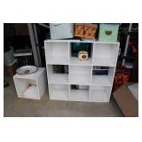 (2) WHITE PARTICLE BOARD CUBBYS