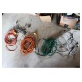 BUCKET W/ EXTENSION CORDS & POWER STRIP