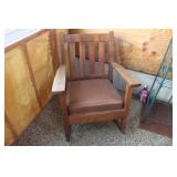 MATCHING ANTIQUE CHAIR & ROCKING CHAIR