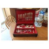 ASSORTED FLATWARE IN LARGE CASE INCL. STERL. FORK
