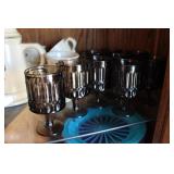(9) MCM GLASS GOBLETS