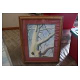 FRAMED TREE ARTWORK - 18 1/2' X 23'